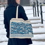 Misty Mountains Indigo Eco Tote Bag by Oscha - BagsLittle Zen One111122228