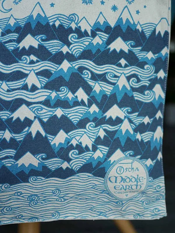 Misty Mountains Indigo Eco Tote Bag by Oscha - BagsLittle Zen One111122228