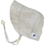Natural Chambray Linen Infant and Toddler Upf50 Sun Protection Bonnet Baby