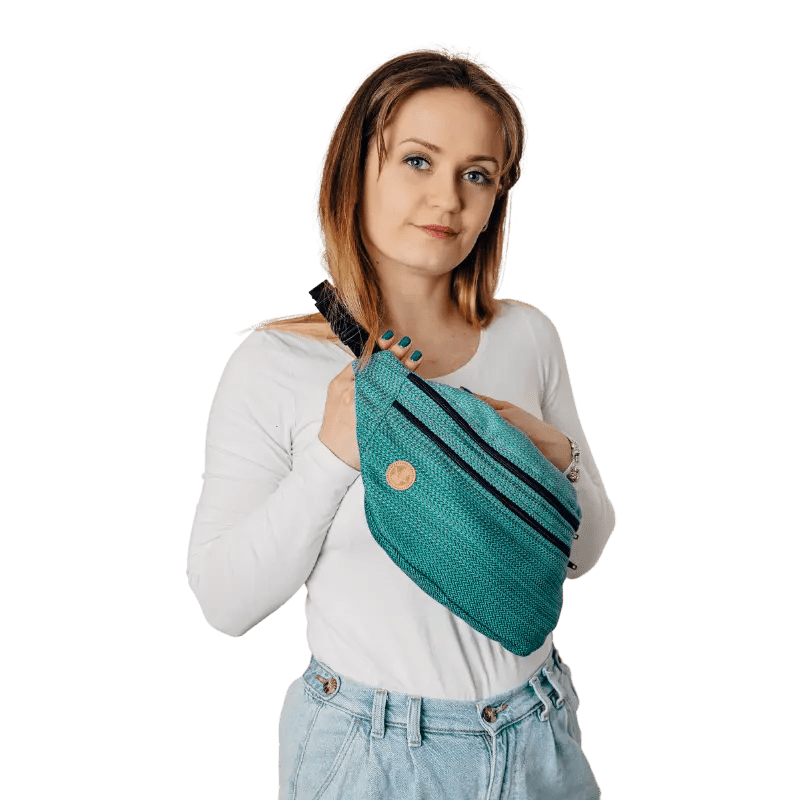 Ombre Green Large Waist Bag by LennyLamb Bags