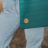 Ombre Green Shopping Bag by LennyLamb Bags
