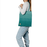 Ombre Green Shopping Bag by LennyLamb Bags