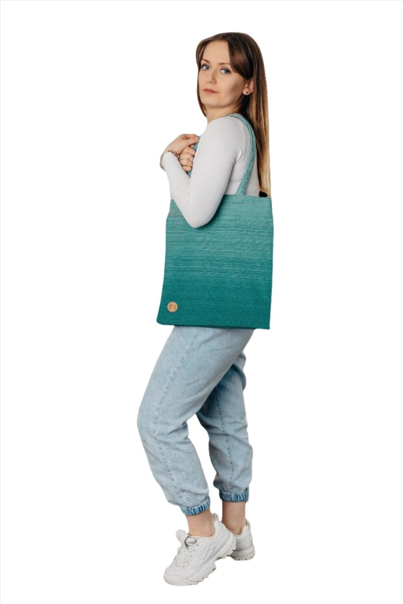 Ombre Green Shopping Bag by LennyLamb - BagsLittle Zen One5907557759915