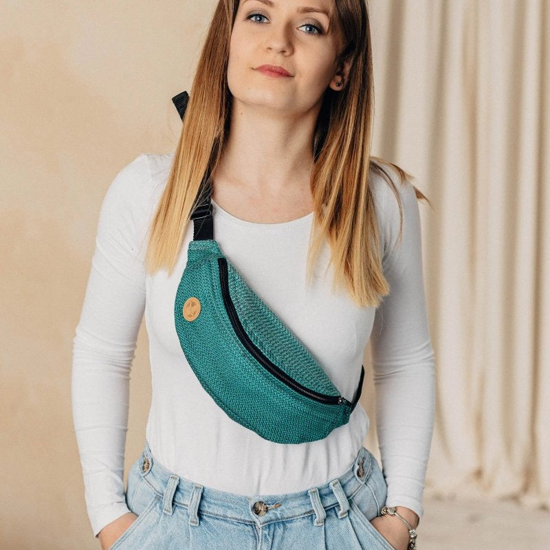 Ombre Green Waist Bag by LennyLamb Bags