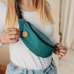 Ombre Green Waist Bag by LennyLamb Bags
