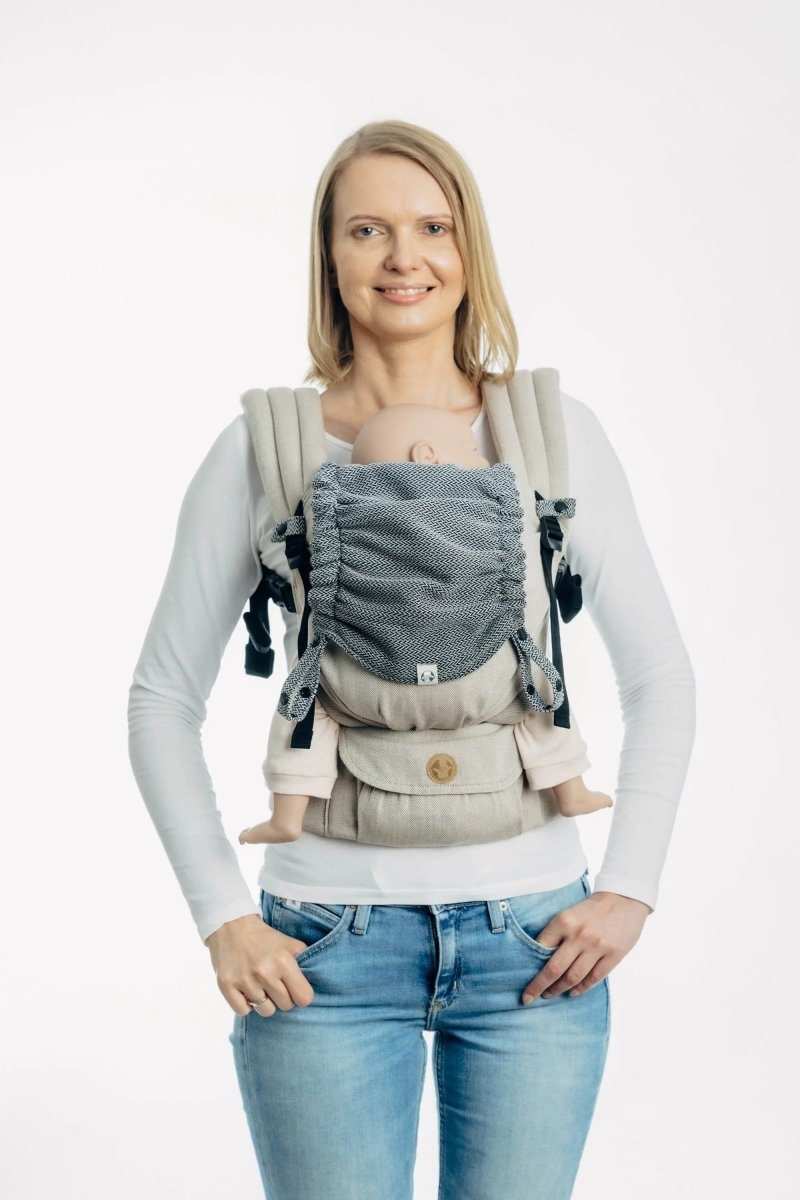 Ombre Grey Baby Carrier Hood By Lennylamb - Baby Carrier AccessoriesLittle Zen One5907557791410