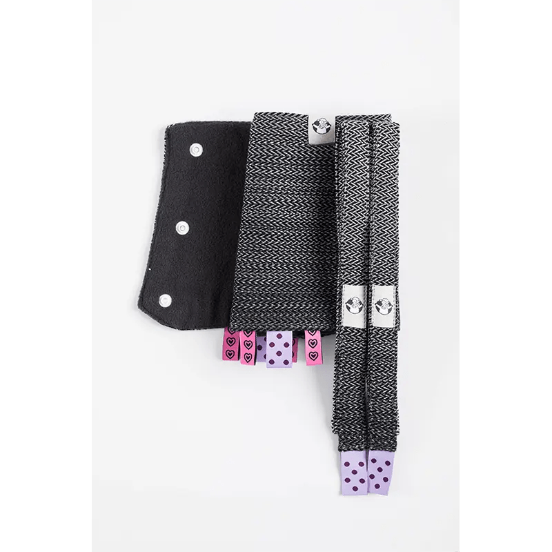 Ombre Grey Drool Pads Reach Straps