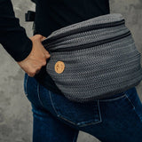 Ombre Grey Large Waist Bag by LennyLamb Bags