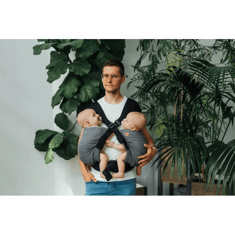 Ombre Grey Lennytwin Carrier by LennyLamb Twin Carrier