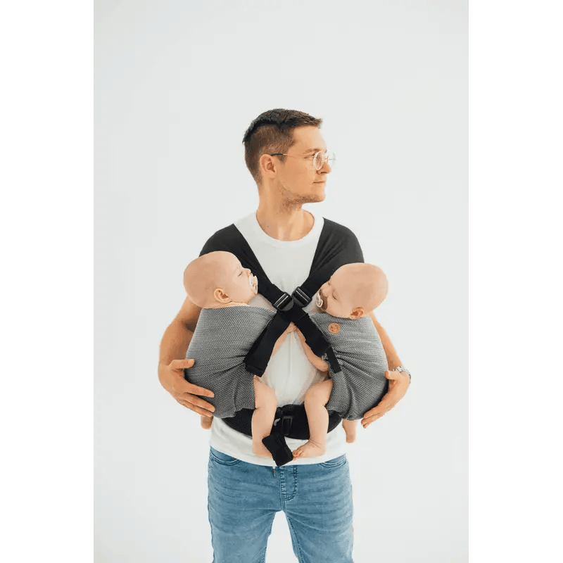 Ombre Grey Lennytwin Carrier by LennyLamb Twin Carrier