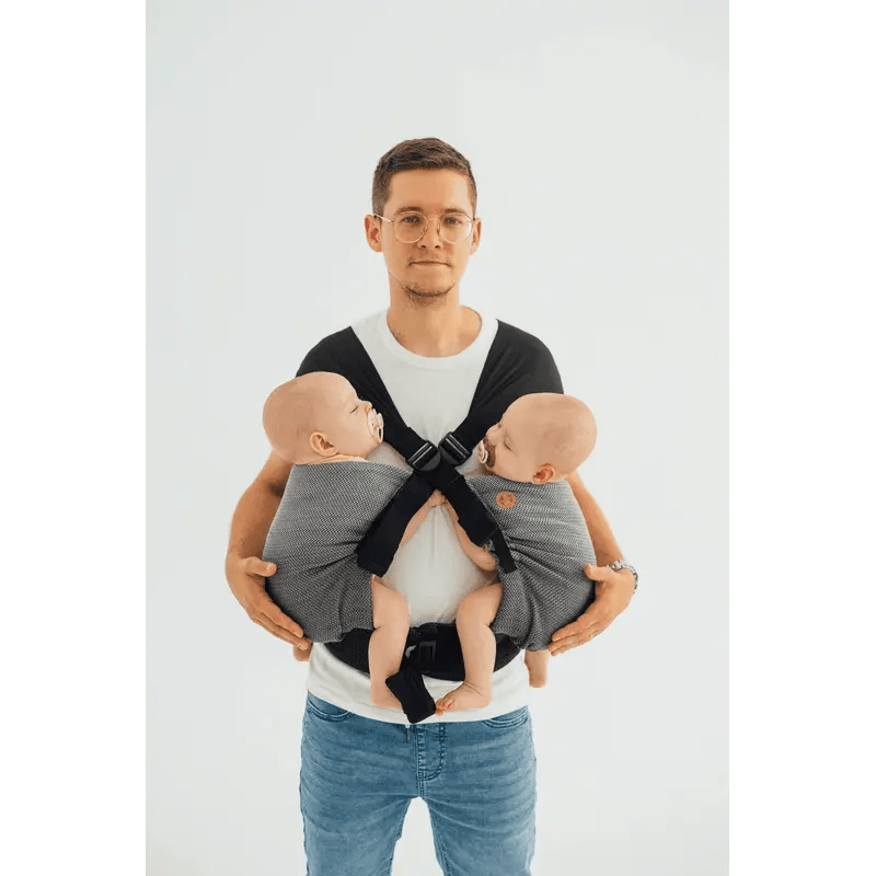 Ombre Grey Lennytwin Carrier by LennyLamb Twin Carrier