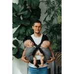 Ombre Grey Lennytwin Carrier by LennyLamb Twin Carrier