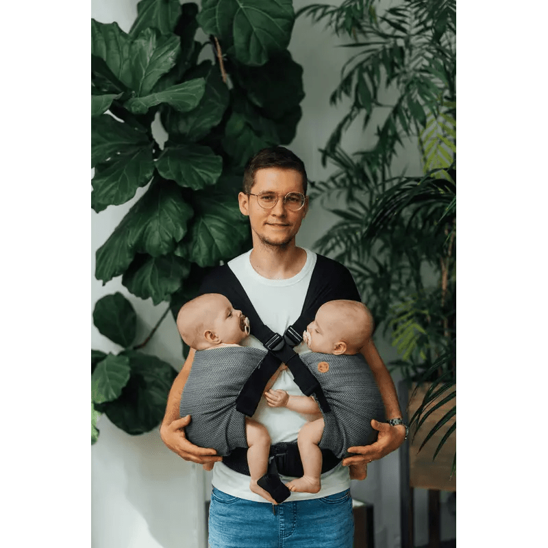 Ombre Grey Lennytwin Carrier by LennyLamb Twin Carrier