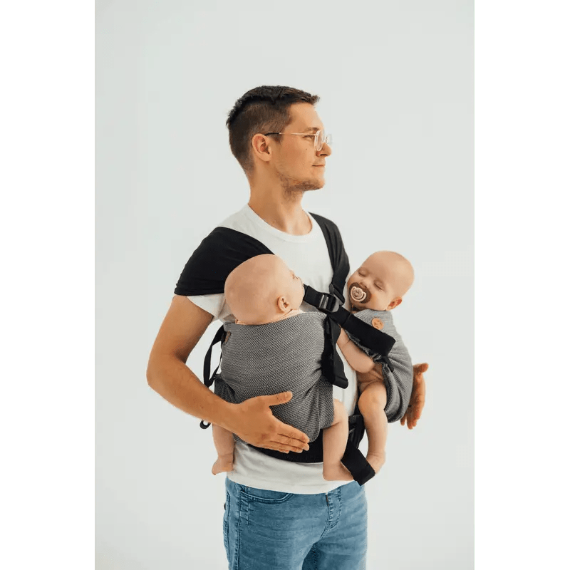 Ombre Grey Lennytwin Carrier by LennyLamb Twin Carrier