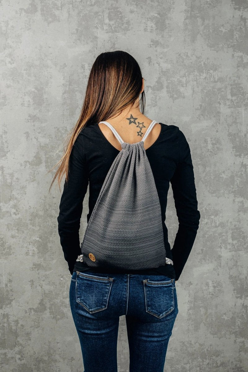 Ombre Grey Sackpack by LennyLamb Bags