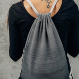 Ombre Grey Sackpack by LennyLamb Bags