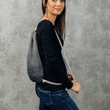 Ombre Grey Sackpack by LennyLamb Bags