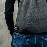 Ombre Grey Sackpack by LennyLamb Bags