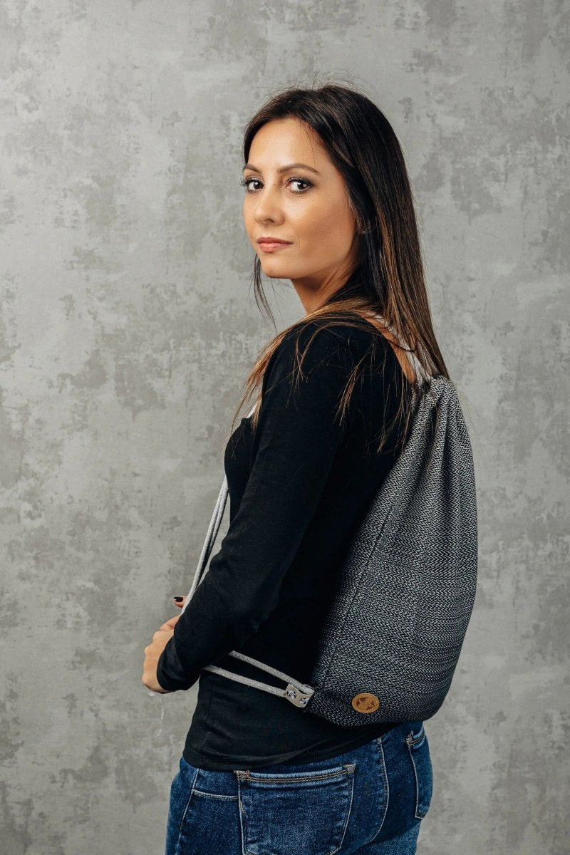 Ombre Grey Sackpack by LennyLamb Bags