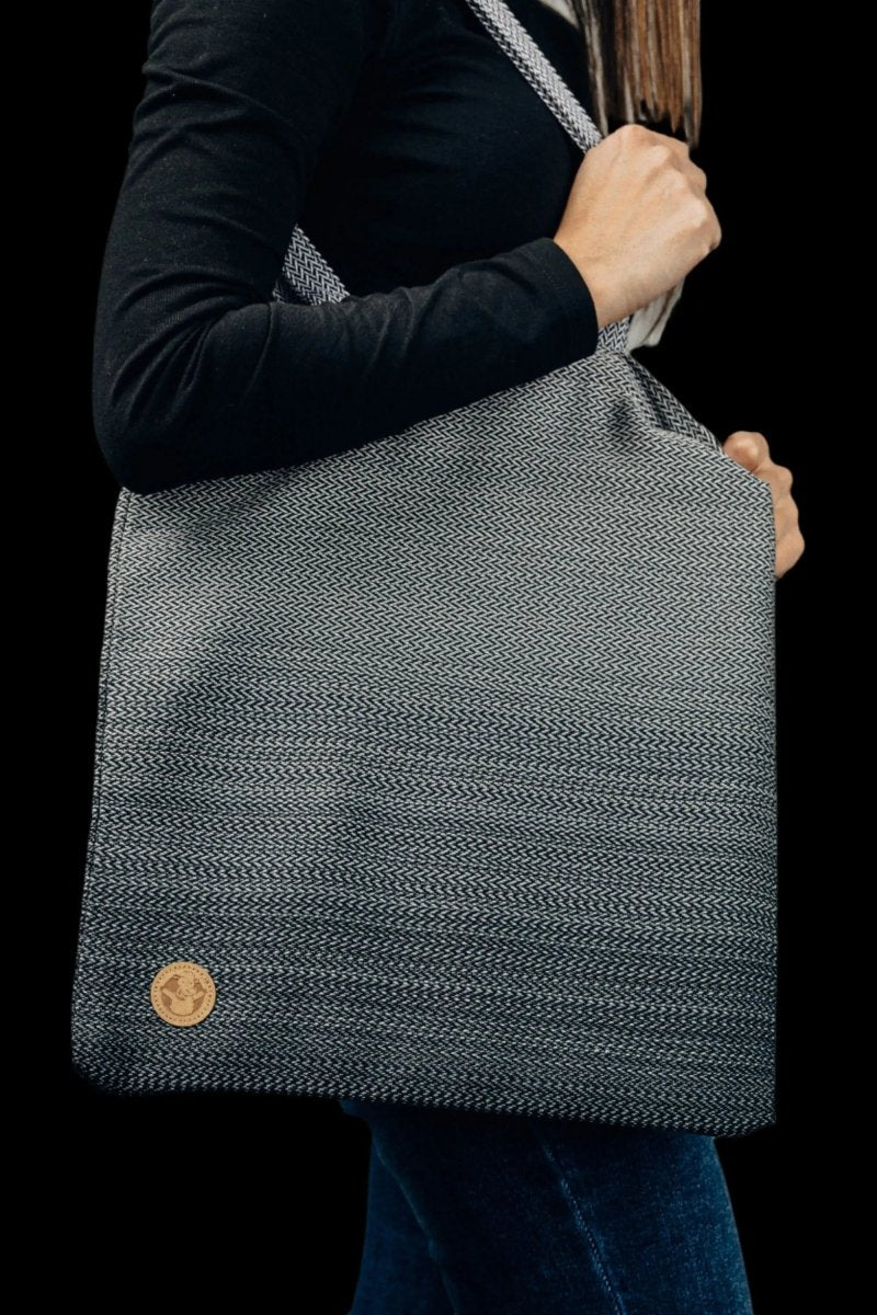 Ombre Grey Shopping Bag by LennyLamb Bags