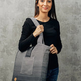 Ombre Grey Shoulder Bag by LennyLamb Bags