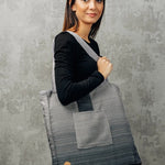 Ombre Grey Shoulder Bag by LennyLamb Bags
