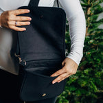 Peacocks Tail Black Opal 2 in 1 City Bag by LennyLamb Bags