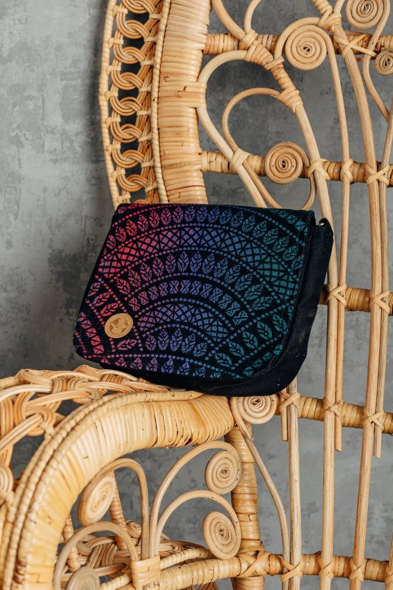 Peacock's Tail Black Opal 2 in 1 City Bag by LennyLamb - BagsLittle Zen One5907557765671