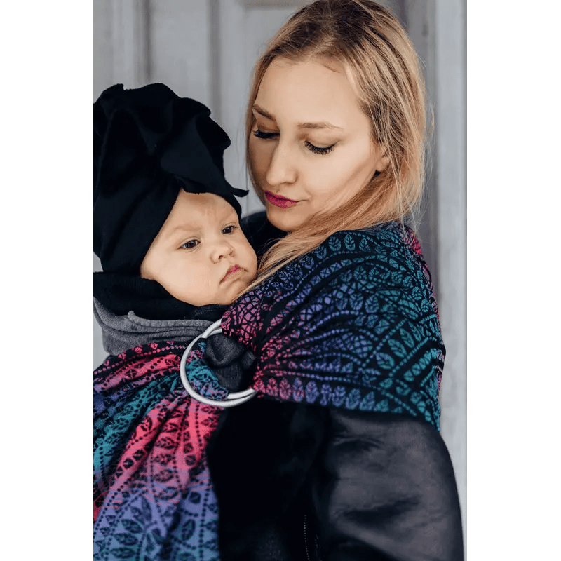 Peacocks Tail Black Opal Ring Sling