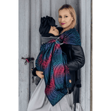 Peacocks Tail Black Opal Ring Sling