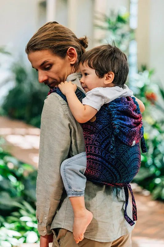 Peacock's Tail Black Opal Toddler Onbuhimo PRO by LennyLamb - OnbuhimoLittle Zen One5907557789370