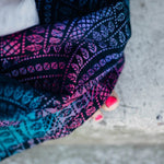 Peacocks Tail Black Opal Woven Wrap