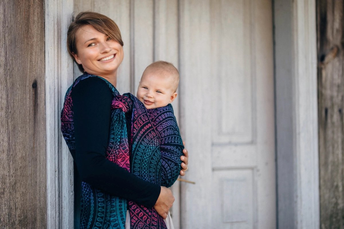 Peacock's Tail Black Opal Woven Wrap by LennyLamb - Woven WrapLittle Zen One5907557729062