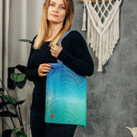 Peacocks Tail Fantasy Shopping Bag by LennyLamb Bags