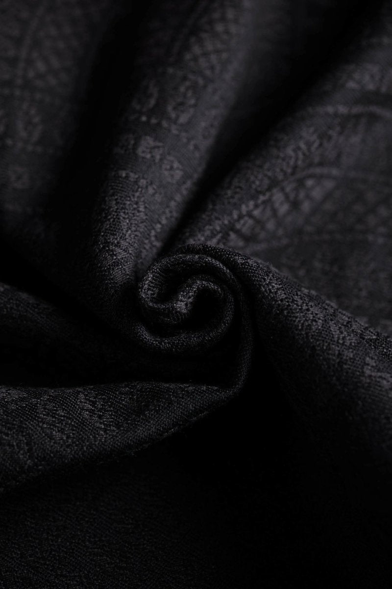 Peacocks Tail Pitch Black Long Cardigan