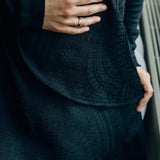 Peacock's Tail Pitch Black Long Cardigan by LennyLamb - Babywearing OuterwearLittle Zen One5907557788281