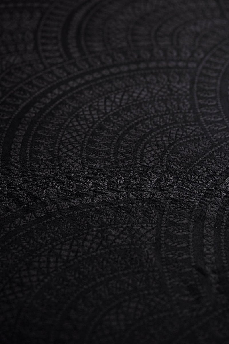 Peacock's Tail Pitch Black Long Cardigan by LennyLamb - Babywearing OuterwearLittle Zen One5907557788281