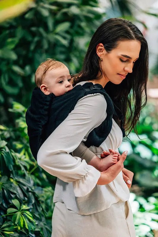 Peacock's Tail Pitch Black Toddler Onbuhimo PRO by LennyLamb - OnbuhimoLittle Zen One5907557789417