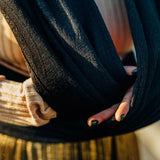 Peacock's Tail Pitch Black Woven Wrap by LennyLamb - Woven WrapLittle Zen One5907557756679