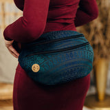 Peacock's Tail Quantum Large Waist Bag by LennyLamb LennyLamb at Little Zen One