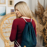 Peacocks Tail Quantum Sackpack by LennyLamb Bags
