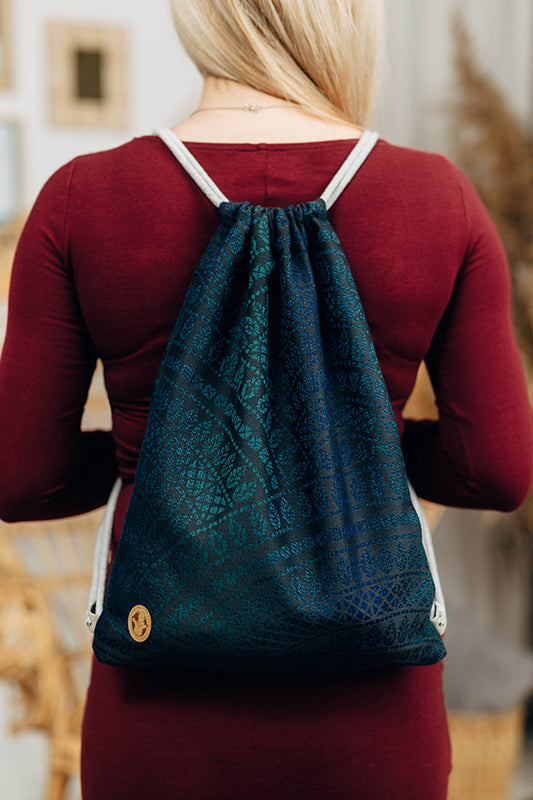 Peacocks Tail Quantum Sackpack by LennyLamb Bags