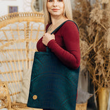 Peacocks Tail Quantum Shopping Bag by LennyLamb Bags
