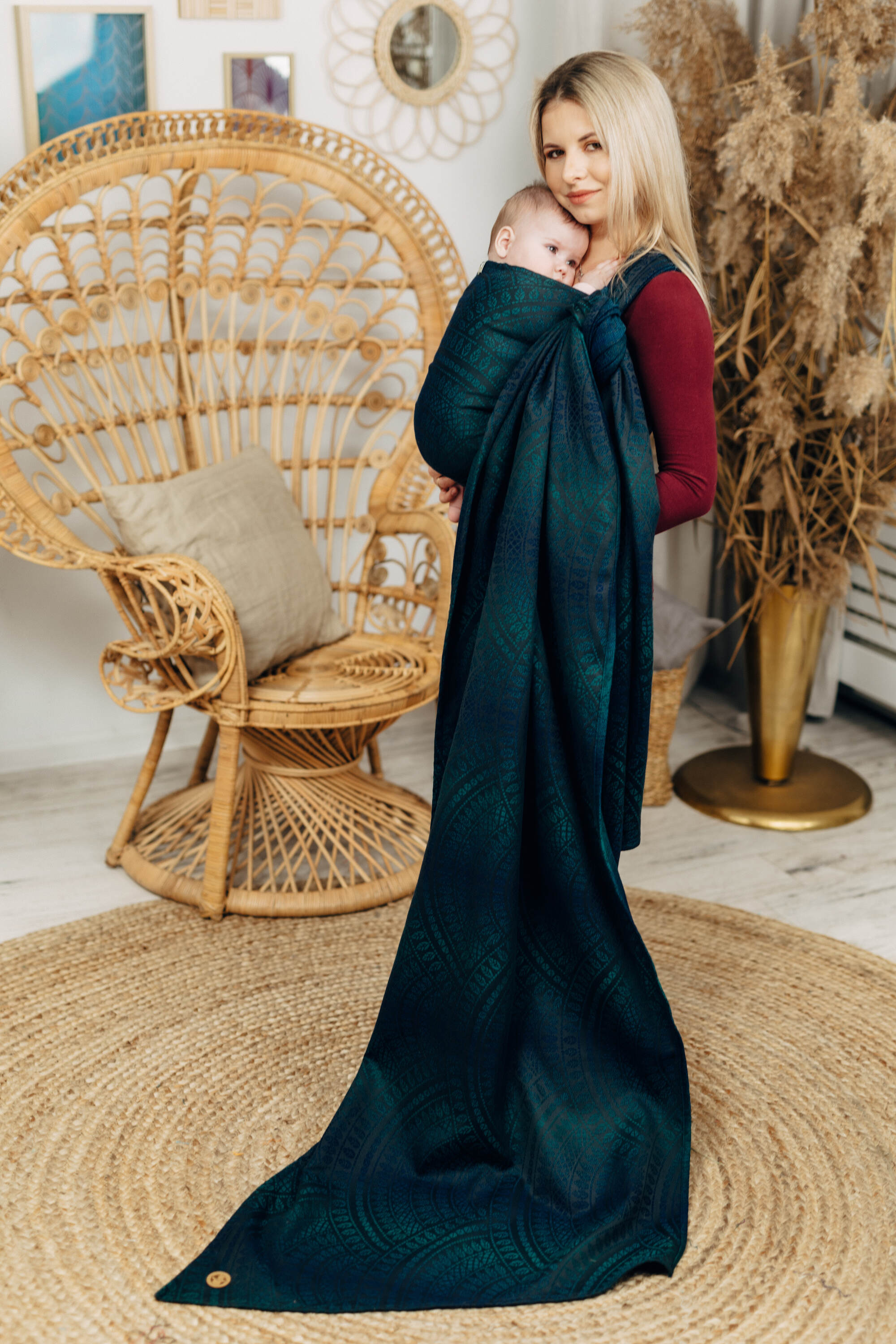 Peacock's Tail Quantum Woven Wrap by LennyLamb LennyLamb at Little Zen One