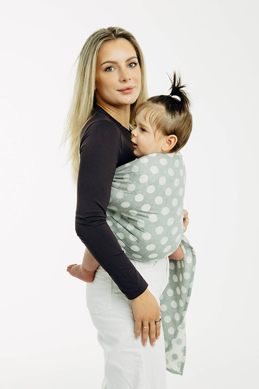 Polka Dots Plop Ring Sling by LennyLamb LennyLamb at Little Zen One