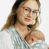 Polka Dots Plop Woven Wrap by LennyLamb LennyLamb at Little Zen One
