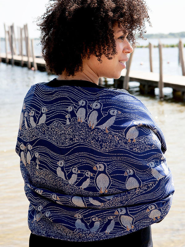 Puffins Arisaig Shawl by Oscha Oscha at Little Zen One
