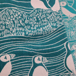 Puffins Bass Rock Brushed Cotton Throw by Oscha Home Hobby