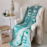 Puffins Bass Rock Brushed Cotton Throw by Oscha Oscha at Little Zen One