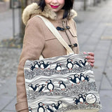 Puffins Tote Bag by Oscha Bags